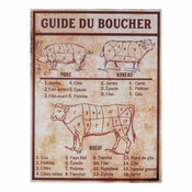 Metalni ukrasni znak 30x40 cm Butchers guide – Antic Line