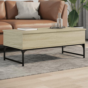 Stolic za kavu boja hrasta sonome 100x50x40 cm od drva i metala