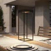 Lucande LED solarna luč Lynzy, 58 cm, črna, kovinska, IP65 - Sodobni - Kovina