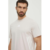 Pamucna majica adidas za muškarce, boja: ružicasta, s tiskom, IX5201