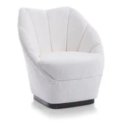 Casa Padrino luxury armchair white/black 94 x 86 x H. 96 cm - Living room armchair - Hotel armchair - Living room furniture - Hotel furniture - Luxury furniture - Luxury furnishings