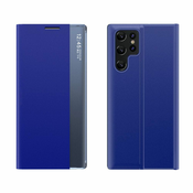MG Sleep Case knjižni ovitek za Samsung Galaxy S22 Ultra, modro