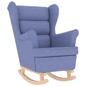 Vidaxl Gugalni stol Jeans Blue 74x90x102 cm Tkanina