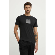 Pamučna majica Calvin Klein za muškarce, boja: crna, s aplikacijom, K10K113107