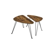 Set od 2 pomocna stolica ELDUR, braon/crna