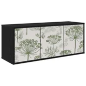 vidaXL Stenska TV omarica GOTHA 102 x 33 x 40 cm Črni hrast