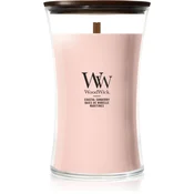 Woodwick Coastal Sunberry dišeča sveča z lesenim stenjem 610 g
