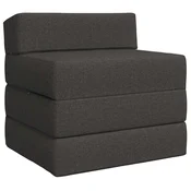 Sofa na razvlacenje Tamnosiva 200 x 70 x 10 cm Tkanina