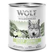 Wolf of Wilderness Adult “Expedition” 6 x 800 g - Steep Journey - perutnina z jagnjetino