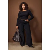 Trendyol Curve Ženska bluza Tbbaw26Af00093, Crna