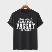 MAFIMI Majica Kako ljubav hvala bogu PASSAT je dobro, Crna