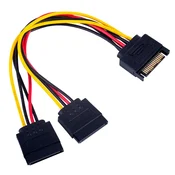 Sata adapter - 2x sata Akyga AK-CA-31 za SSD-je, DVD pogoni, M/F kabel 15 cm