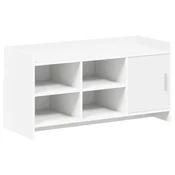 vidaXL omara za čevlje z vrati Bela 100 x 39,5 x 51 cm Inženirski les