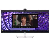 86.71cm/34“ (3440x1440) Dell P3424WEB 21:9 Curved WQHD IPS 60Hz 5ms HDMI DP RJ45 Webcam USB-C VESA Black/Silver