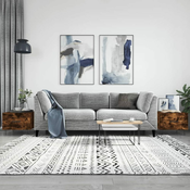 Greatstore Klubske mizice 2 kosa dimljeni hrast 50x50x40 cm inženirski les