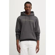 Tommy Jeans pulover s kapuco moški z bombažem