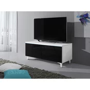 TV stol RR30, Boja: Bijela + sjajno crna