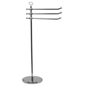 Casa Padrino Luxury Bathroom Towel Holder Silver A� 25 x 40 x H. 92.5 cm - Freestanding Brass Towel Rack - Bathroom Furniture - Hotel Furniture - Luxury Quality - Made in Italy