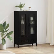 Highboard Crni hrast 70 x 31 x 115 cm Obradeno drvo i celik