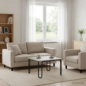 vidaXL Klubska miza Betonsko siva 59 x 59 x 45 cm Inženirski les