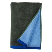 Temno zelena/modra frotirna brisača iz organskega bombaža 50x90 cm Soft – Mette Ditmer Denmark