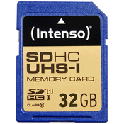 (Intenso) SD Kartica 32GB Class 10 (UHS-I/SDHC) za Ultra visoke brzine – BULK-UHS-I/SDHC-32GB/Class10