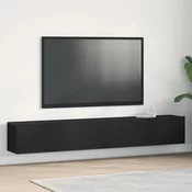 TV ormar 2 pcs Crna 100 x 30 x 30 cm Konstruirano drvo