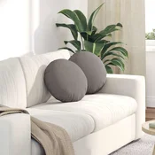Jastucici za sjedenje 2 pcs Sivo-smeda O40 x 13 cm tkanina