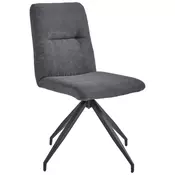 STOLICA antracit, crna metal, tekstil