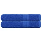 shumee vidaXL Brisače 2 kos modra 100x200 cm 360 g/m2 100% bombaž