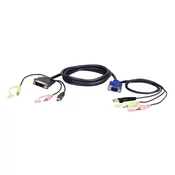 ATEN KVM kabel USB VGA-DVI-I Audio, 1,8 m - 2L-7DX2U