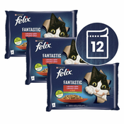 Vrečke FELIX Fantastic, okusen izbor hran z zelenjavo v želatini 12x85 g