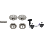 Blanco pribor SATIN PLATINUM InFino set 2x3,5 za dve koriti (skodelice, InFino okrasne rozete, C-overflow prelivni set), brez dodatne komp.