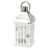 Lampion 39cm belo-srebrn xxx