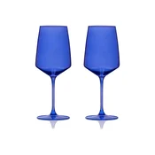 Viski komplet kozarcev na peclju za vino iz barvanega stekla 650 ml
