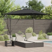 Suncobran Crna 249 x 249 x 250 cm Poliester i aluminij