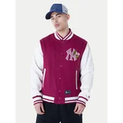 New Era Bomber jakna Yankees MLB Floral 60596333 Bordo rdeča Regular Fit
