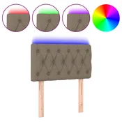 vidaXL vidaXL LED posteljno vzglavje taupe 80x7x78/88 cm blago, (20738959)