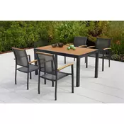 Gardenson VRTNA GARNITURA ITANOS aluminij barve grafita, naravne barve