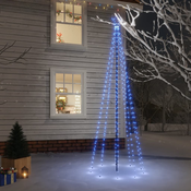 vidaXL Božicno drvce sa šiljkom i 1310 LED žarulje plave 300 cm