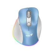 Genius Ergo 9000S Pro Bluetooth (31030039401) punjivi RGB svijetloplavi ergonomski bežični miš