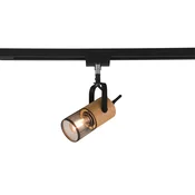 Trio Lighting Toshova tirna svetilka za DUOline, mat črna, leseni detajli - Dnevna soba / jedilnica - Sodobni - črna mat, barva lesa - Kovina