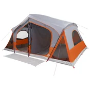 vidaXL vidaXL Kabinski šotor s streho Siva in oranžna 480 x 273 x 205 cm, (5000309452)
