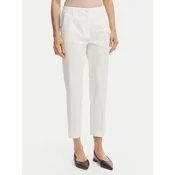 Weekend Max Mara Hlače iz tkanine Cecco 2615131082 Bela Regular Fit