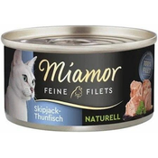 Miamor MIAMOR Feine Filets naravni tunin - konzervirana mokra hrana za mačke, 80g, brez glutena in umetnih barvil