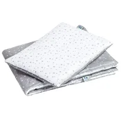 Posteljnina s polnilom - odeja 55x75 in vzglavnik 25x35 - Siva galaksija - bombaž PROMO
