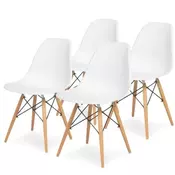 Aurora 25-KS005SET Set plastičnih trpezarijskih stolica 4 kom bela