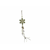 Lesen obešalnik 110 mm cvet, zelena, bela