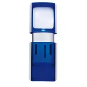 Povečevalno steklo, 35x38 mm, z LED lučko, WEDO, modro