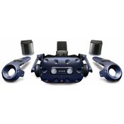 HTC Vive Pro Full Kit, očala VR (modra/črna, vklj. krmilnik in bazne postaje 2.0) - Htc